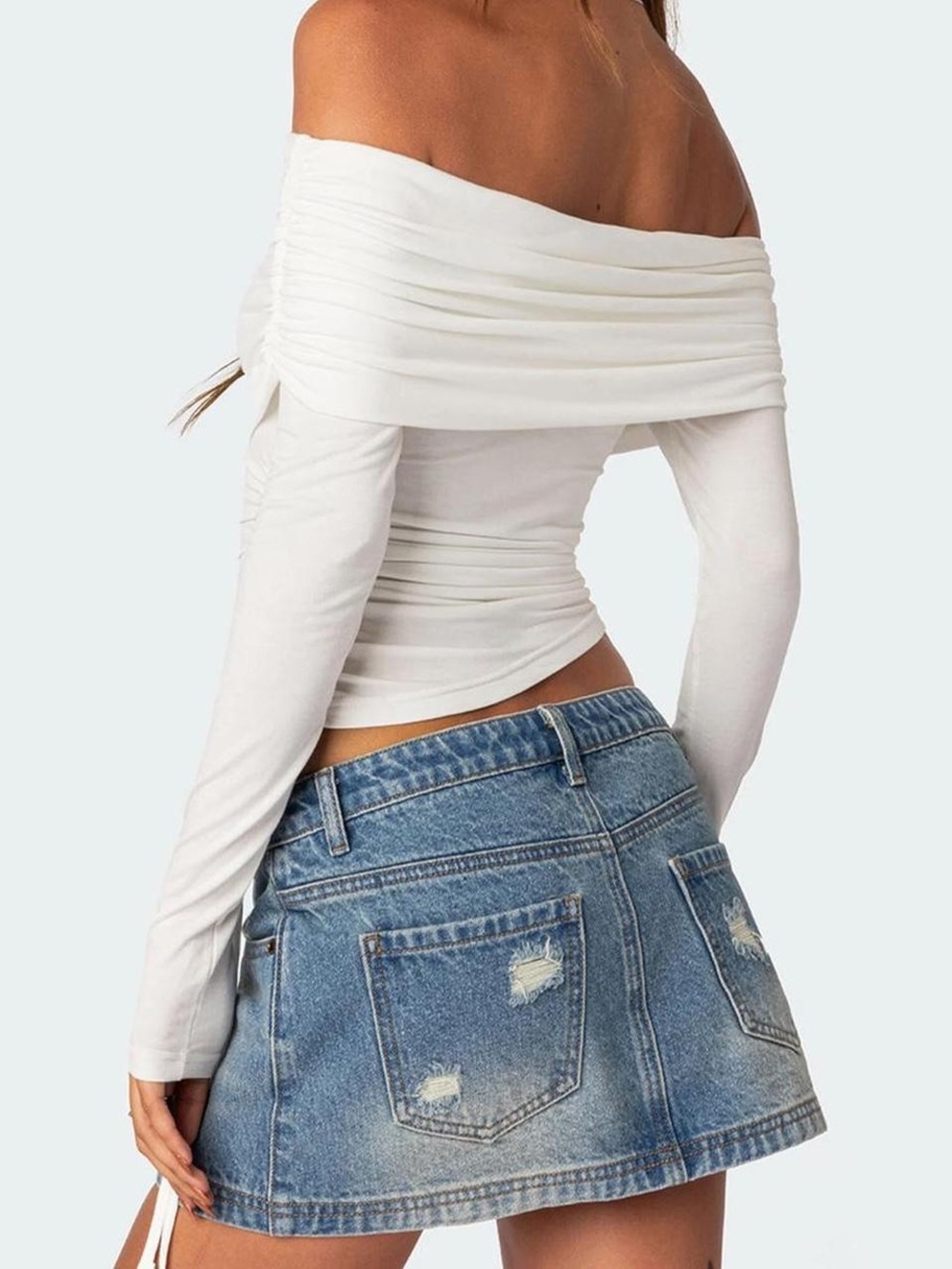 Edikted  Foldover Off the Shoulder Knit Top - Picture 3 of 7